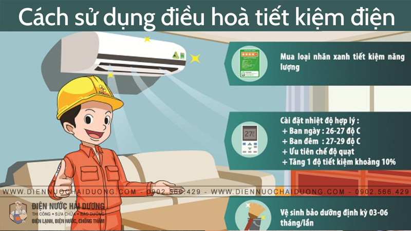 Cách sử dụng điều hòa tiết kiệm điện